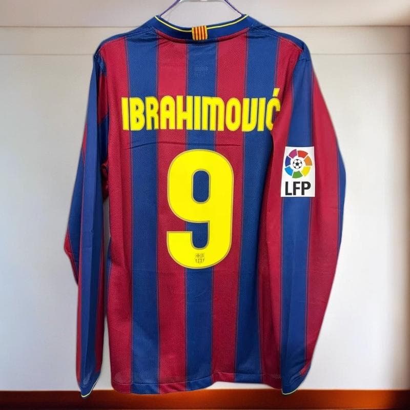 09-10 バルセロナ イブラヒモビッチ 背番号9 長袖 シャツ