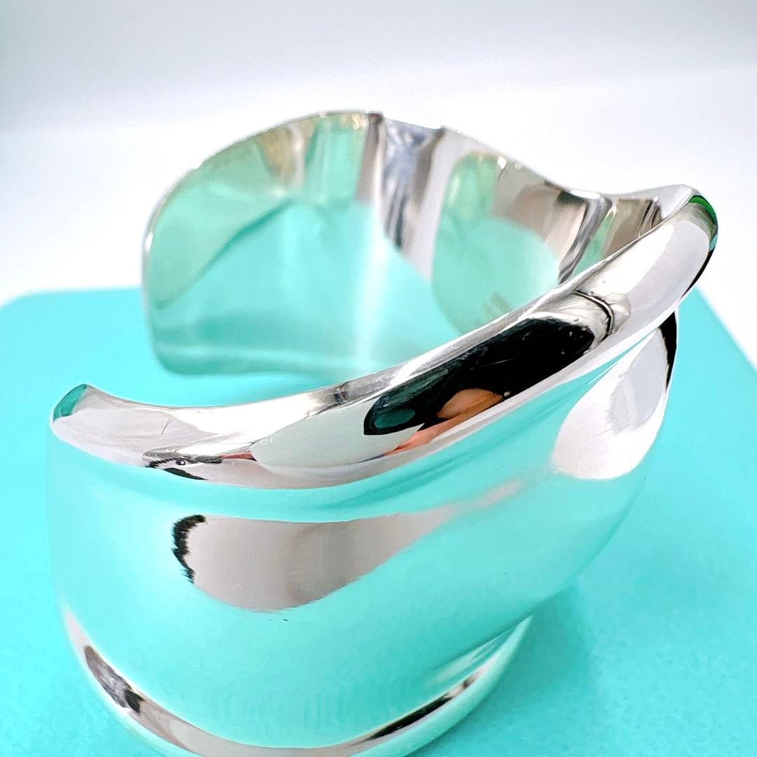 美品 ティファニー ボーンカフ スモール 左手用 バングル シルバー925