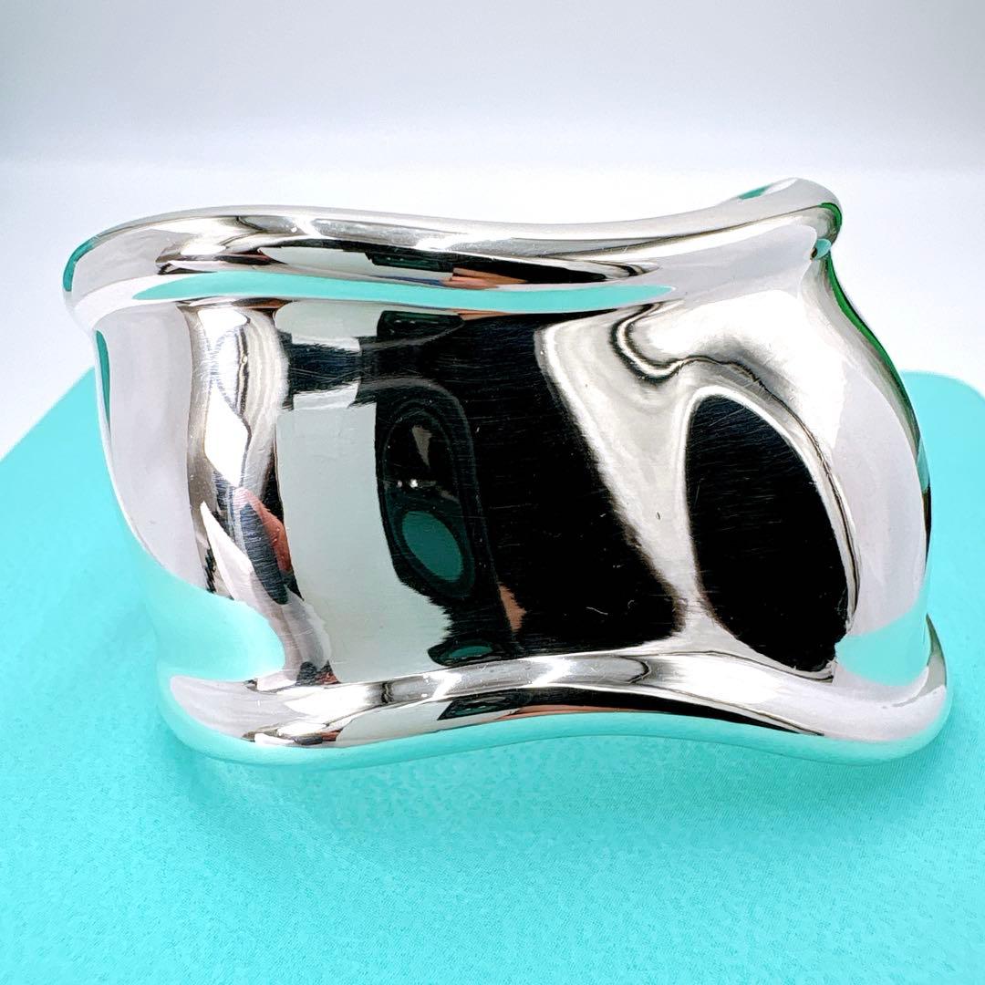 美品 ティファニー ボーンカフ スモール 左手用 バングル シルバー925