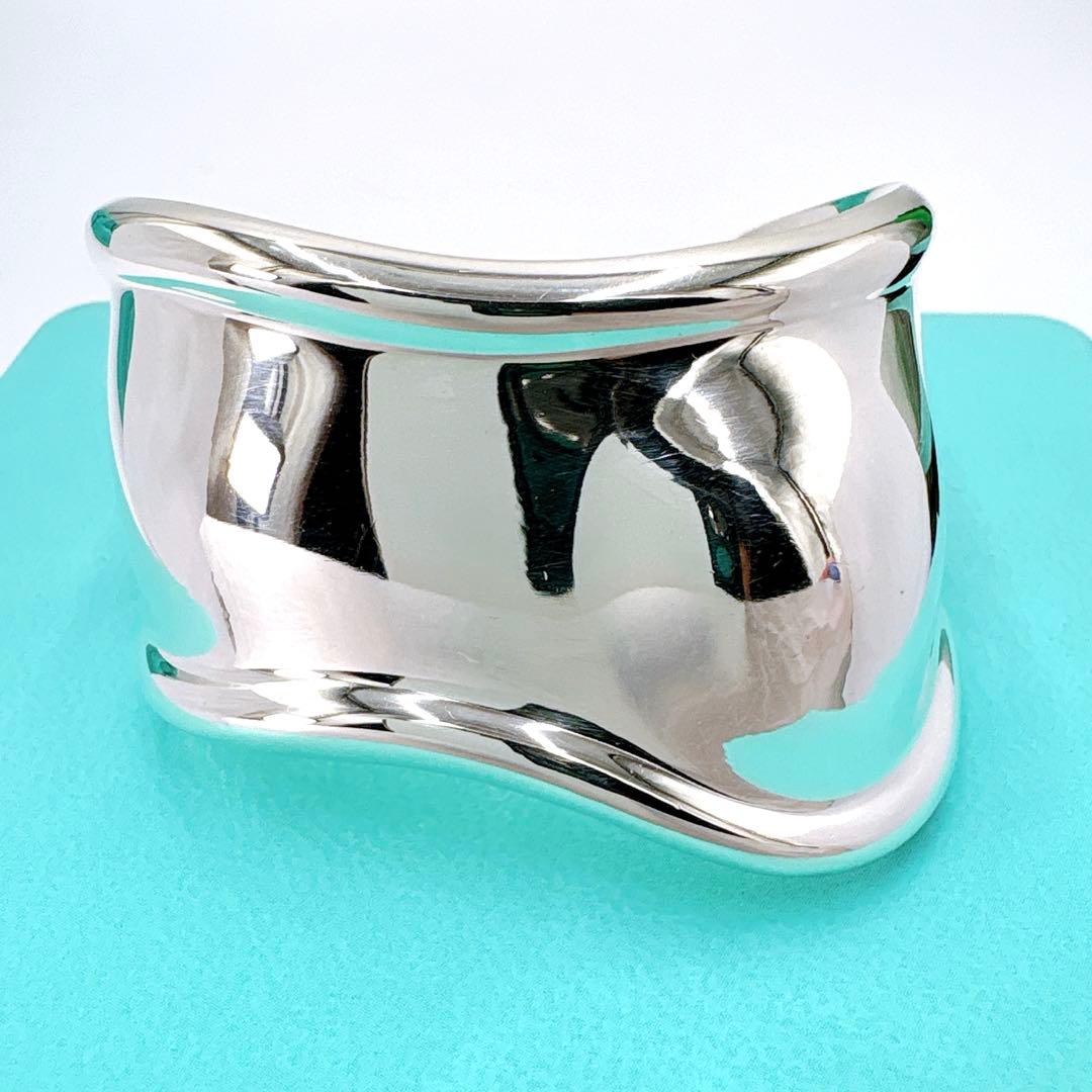 美品 ティファニー ボーンカフ スモール 左手用 バングル シルバー925