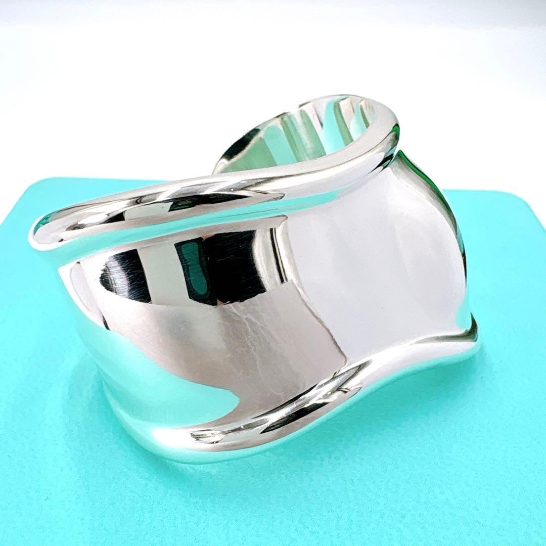 美品 ティファニー ボーンカフ スモール 左手用 バングル シルバー925