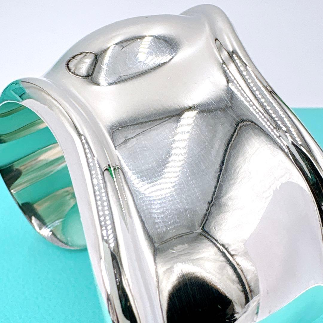 美品 ティファニー ボーンカフ スモール 左手用 バングル シルバー925