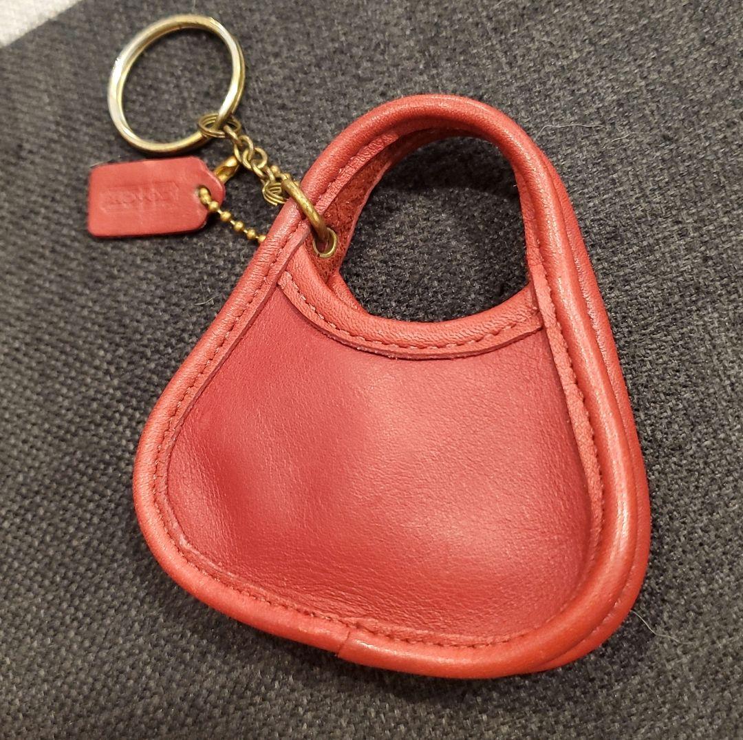 ⭐極美品激レア⭐オールドコーチ　ミニエルゴ　レザー キーホルダー レッド
