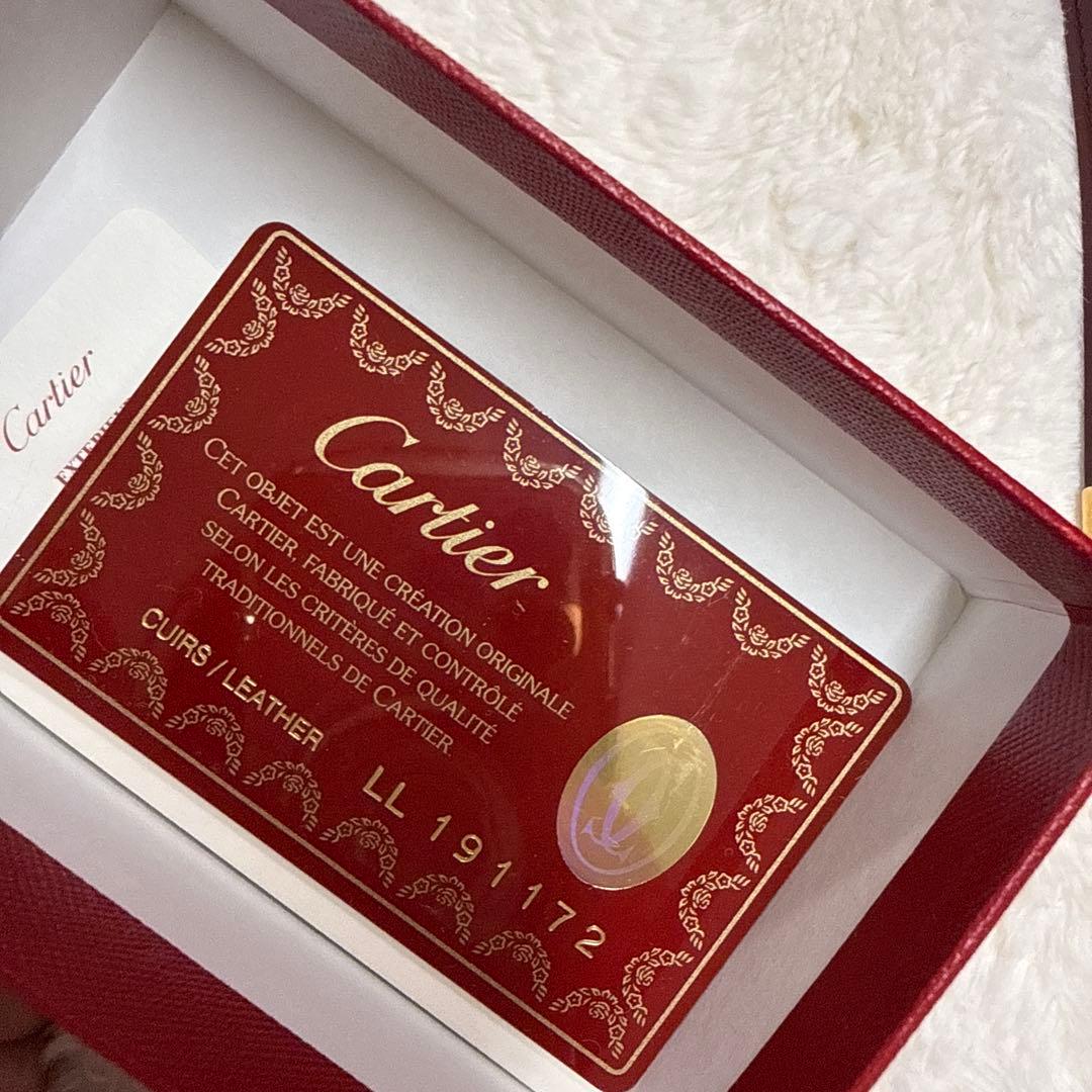 Cartier バーガンディ レザー キーケース