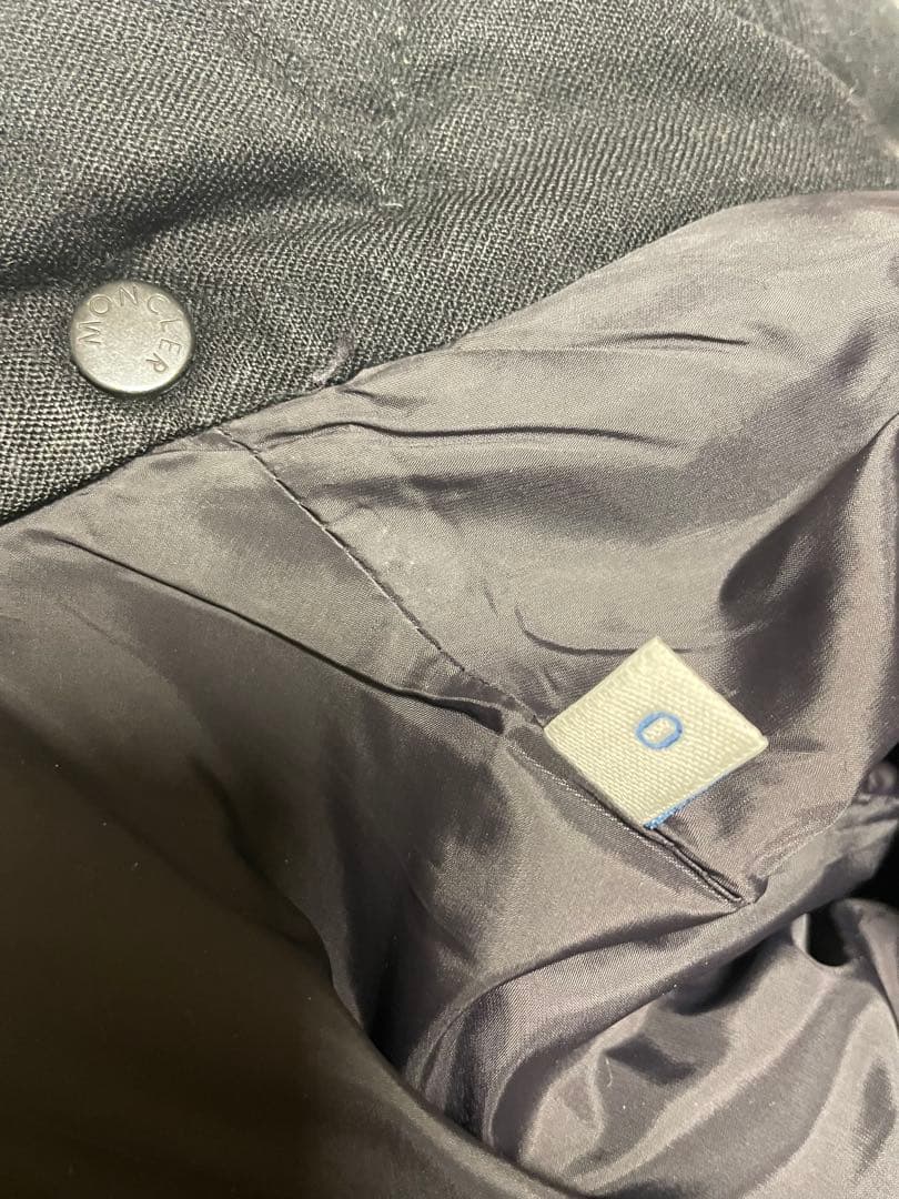 MONCLER RYANブラックsize0 中古品 モンクレール ライ
