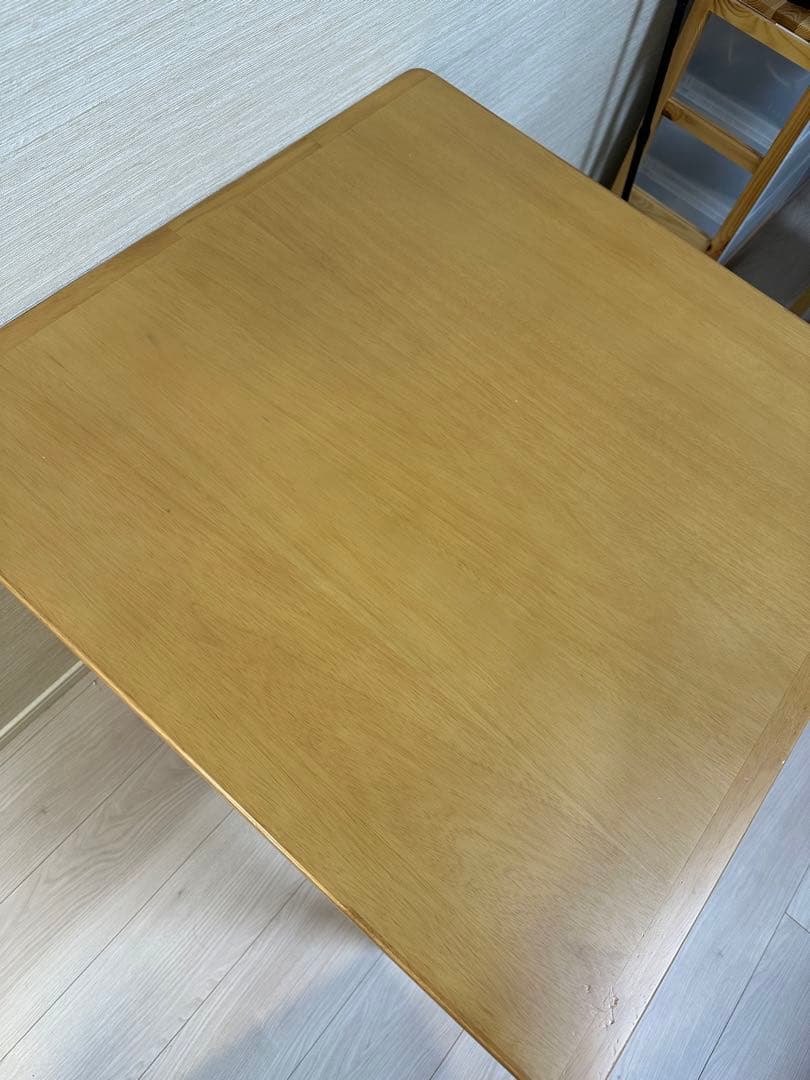 無印良品 木製テーブル 70×70cm ラバーウッド材 ナチュラル