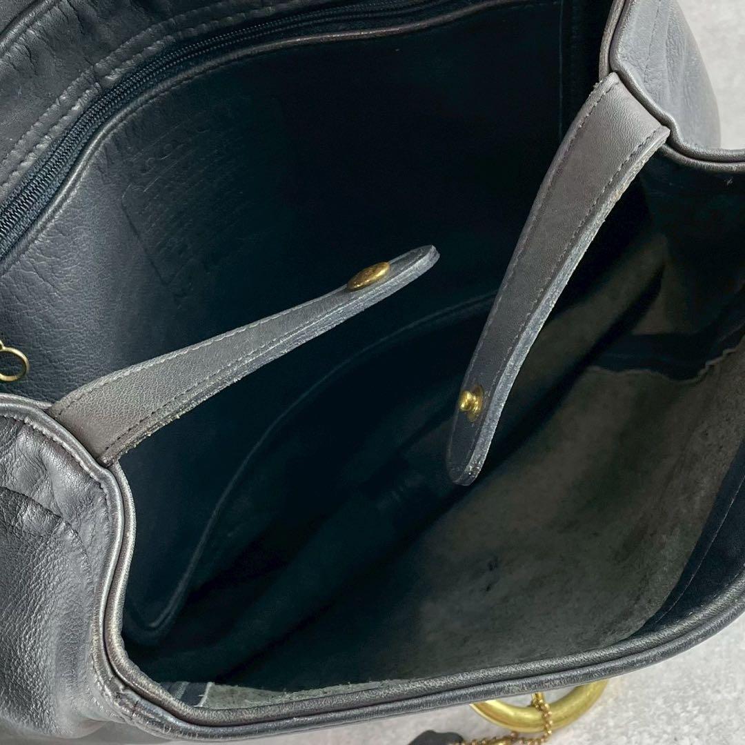 良品　オールドコーチ　リュック　グラブタンレザー　ヴィンテージ　ブラック　黒