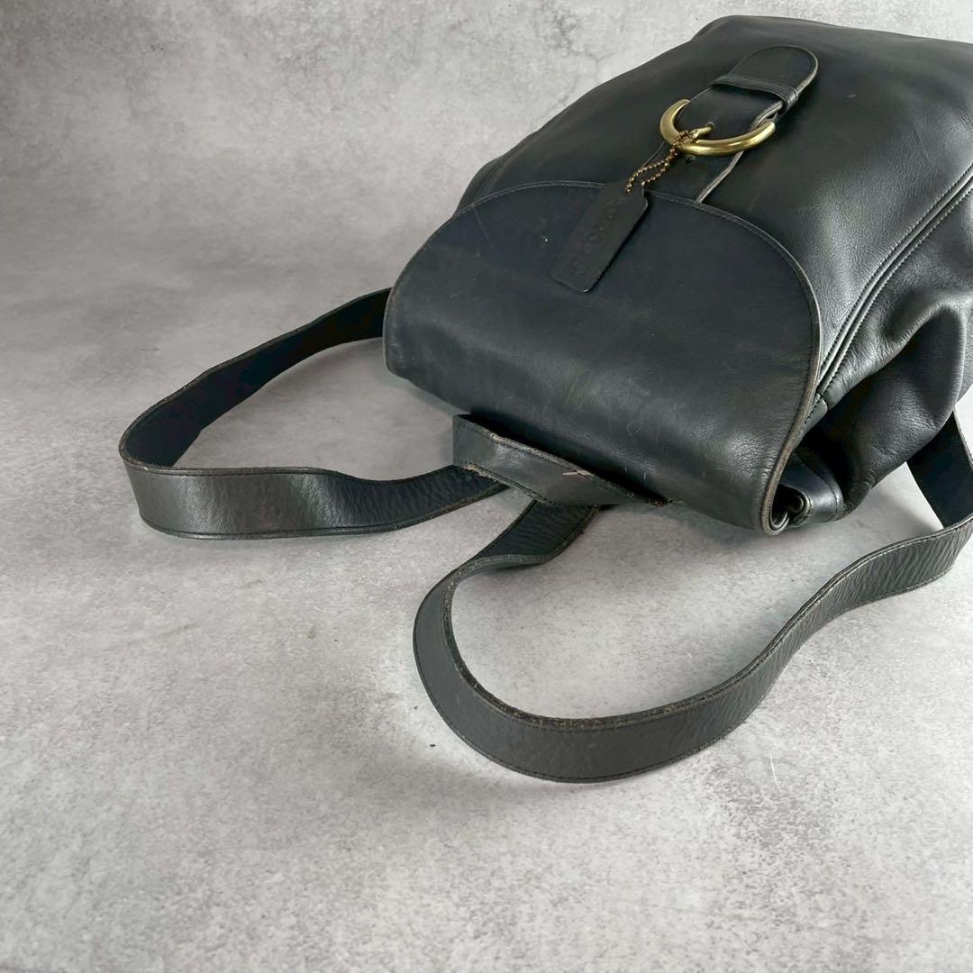 良品　オールドコーチ　リュック　グラブタンレザー　ヴィンテージ　ブラック　黒