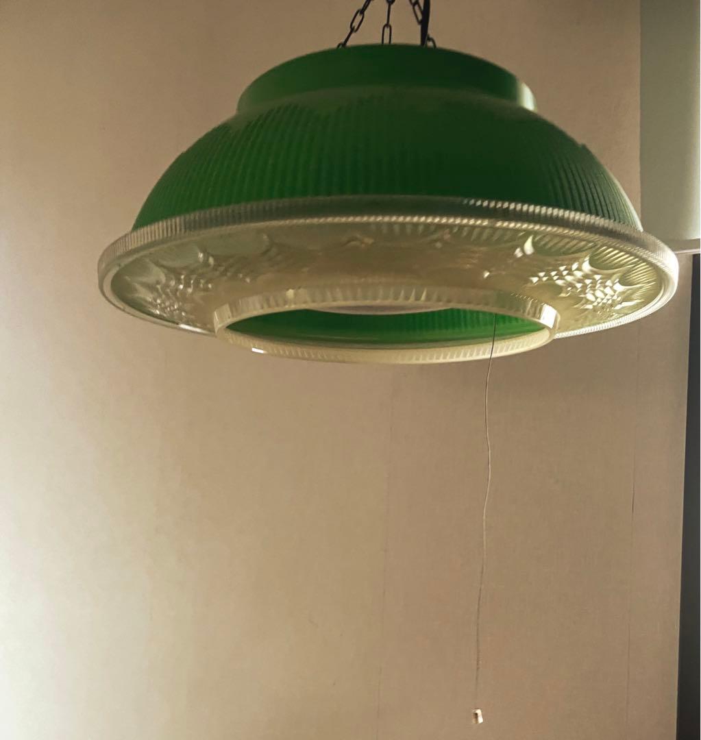 天井照明 ペンダントライト 緑 グリーン レトロポップ 昭和レトロ 当時