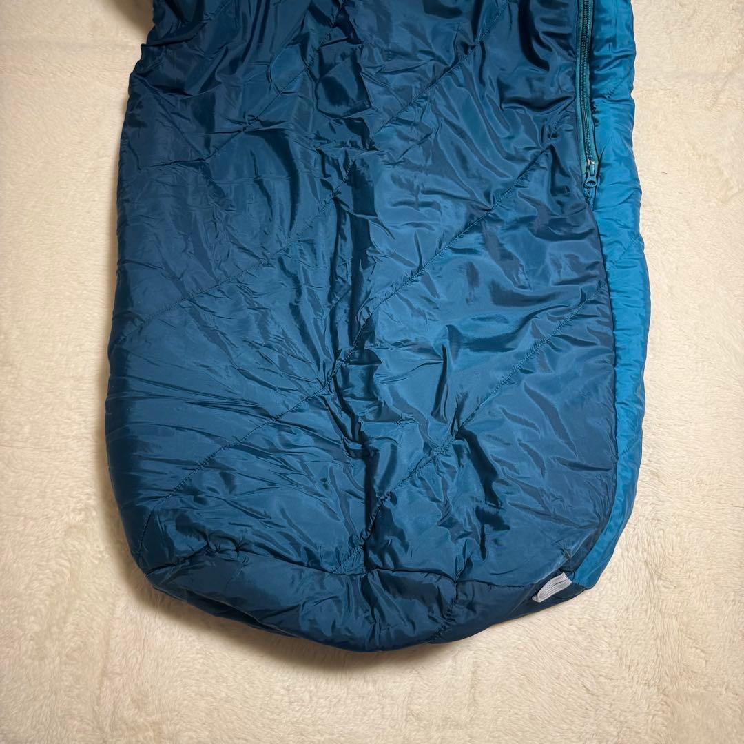 美品モンベル　スパイラルホロウバッグ＃3シュラフ寝袋バルサム　ブルーグリーン