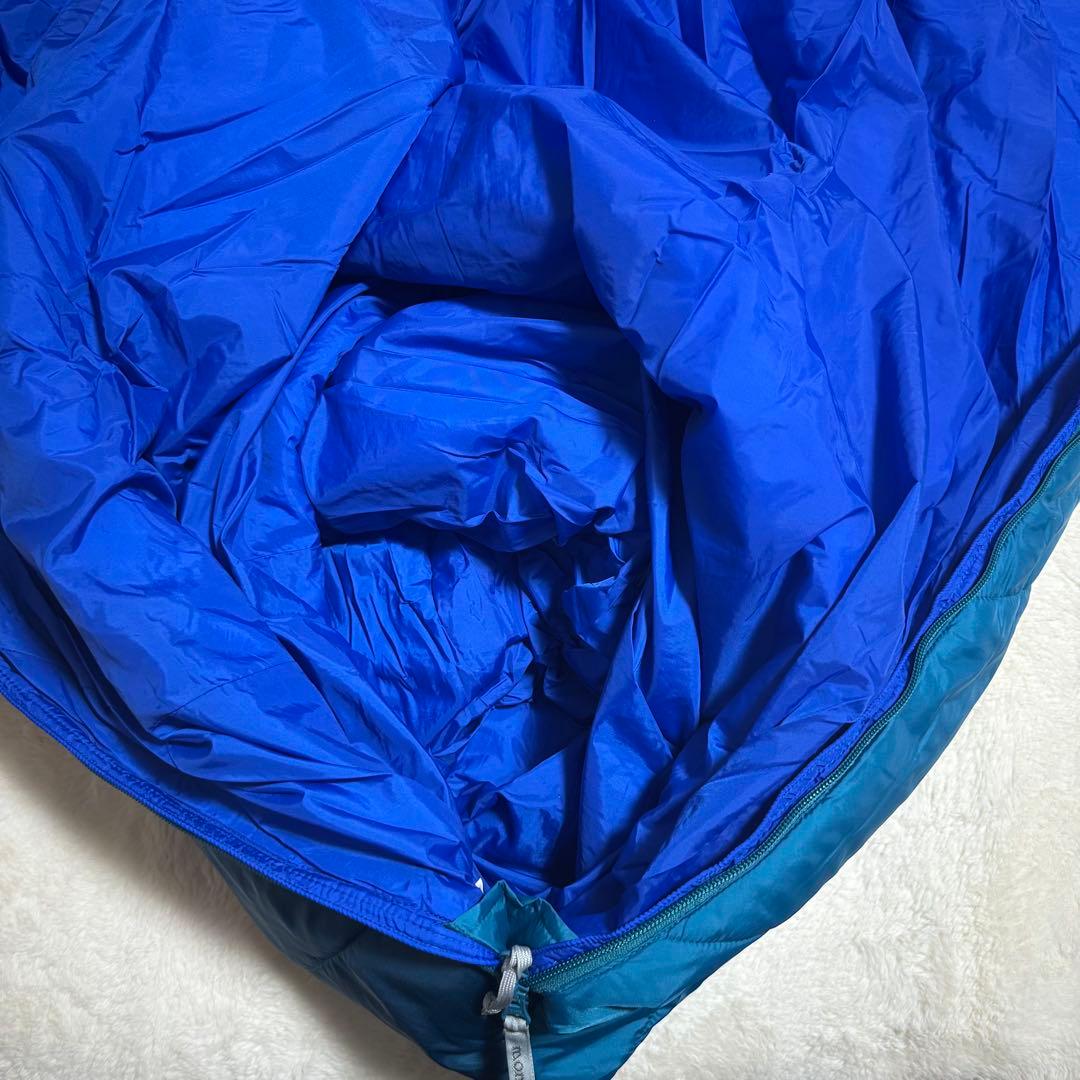 美品モンベル　スパイラルホロウバッグ＃3シュラフ寝袋バルサム　ブルーグリーン