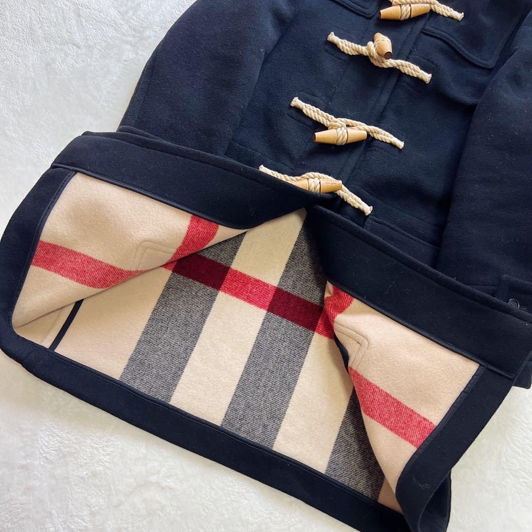 美品 バーバリー ダッフルコート 現行タグ メガチェック ウール 46