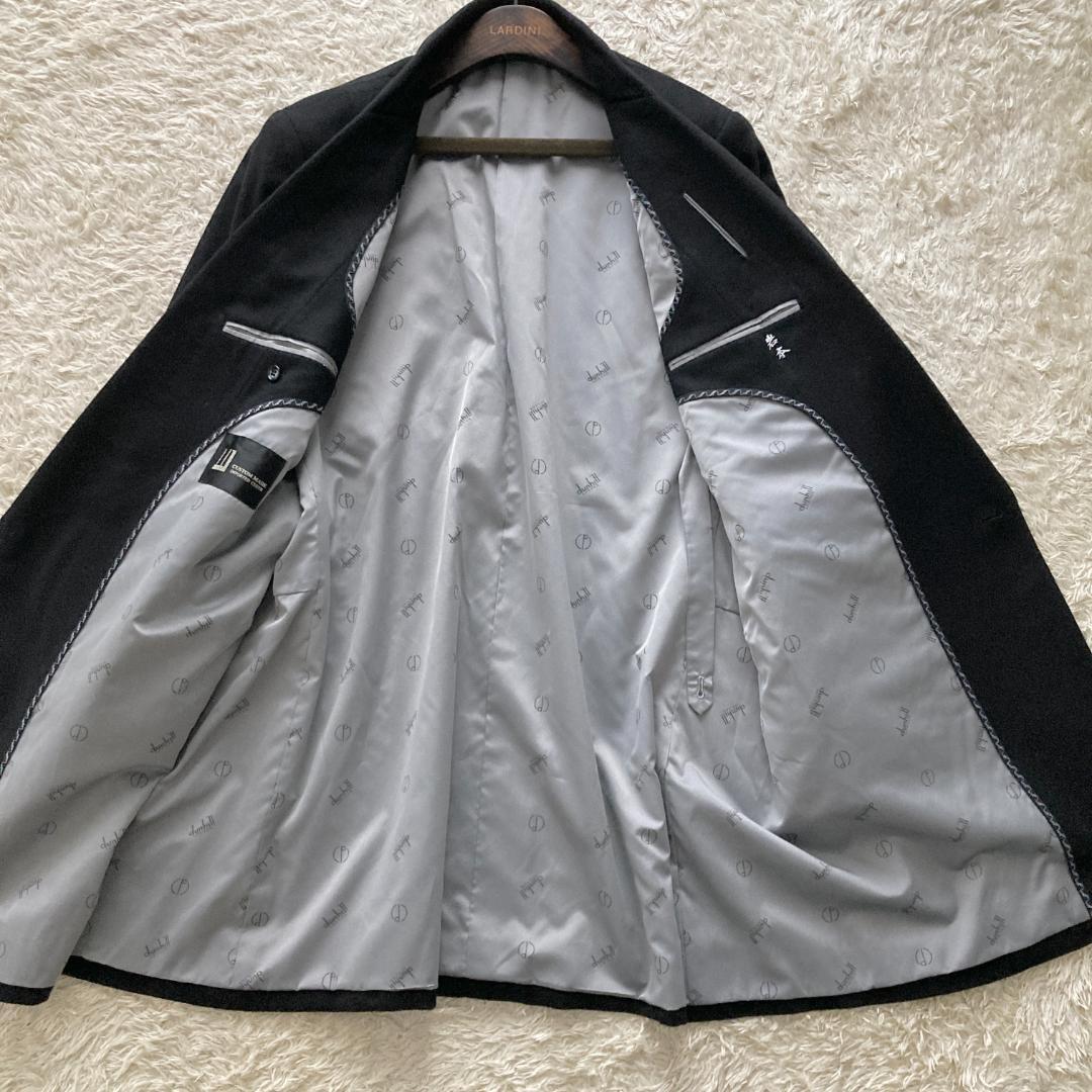 美品　ダンヒル　チェスター　ダブル　コート　XL相当　ブラック