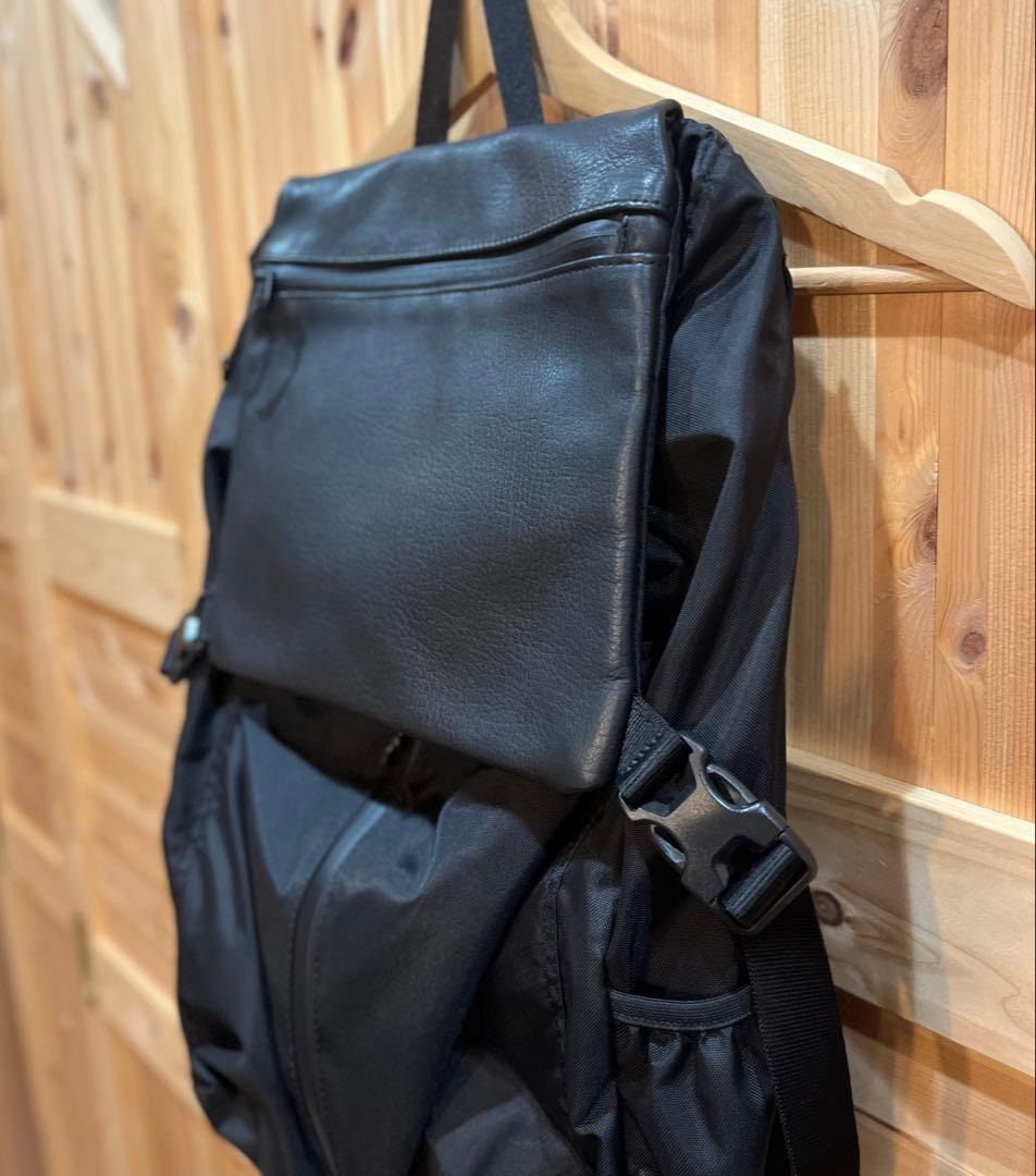 BURLAP OUTFITTER×ear 撥水レザー　リュック　ブラック