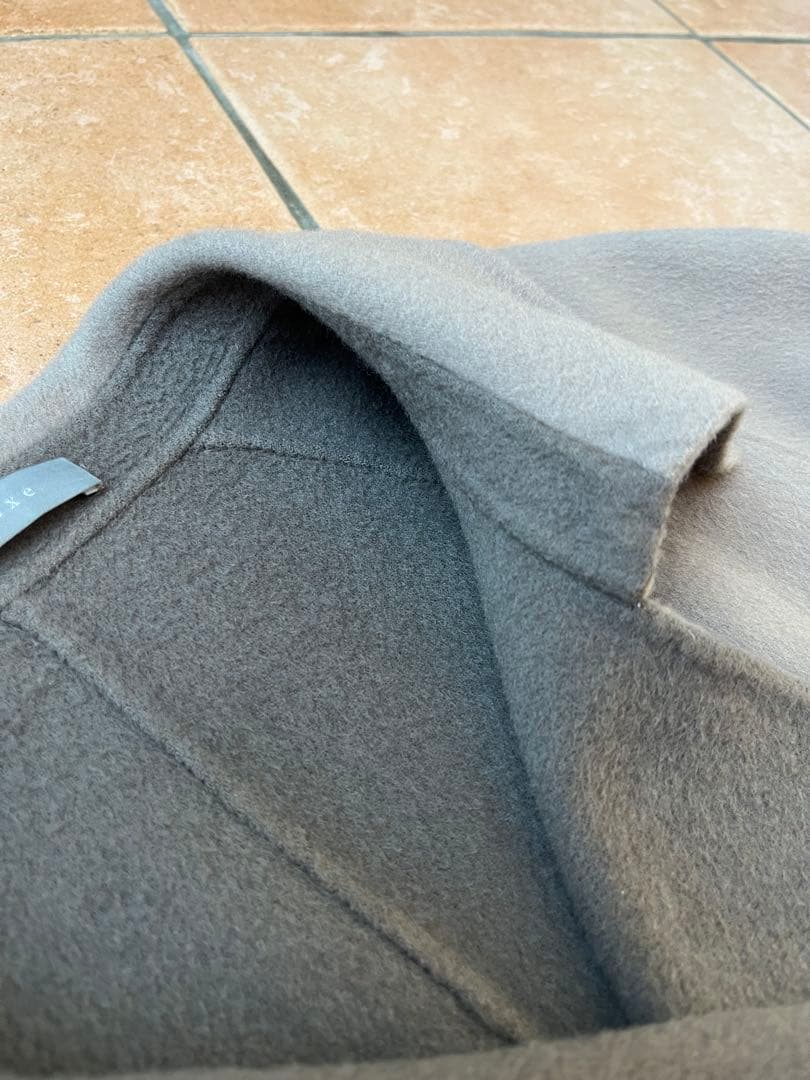 theory luxe ベージュ ツートンカラーロングコート