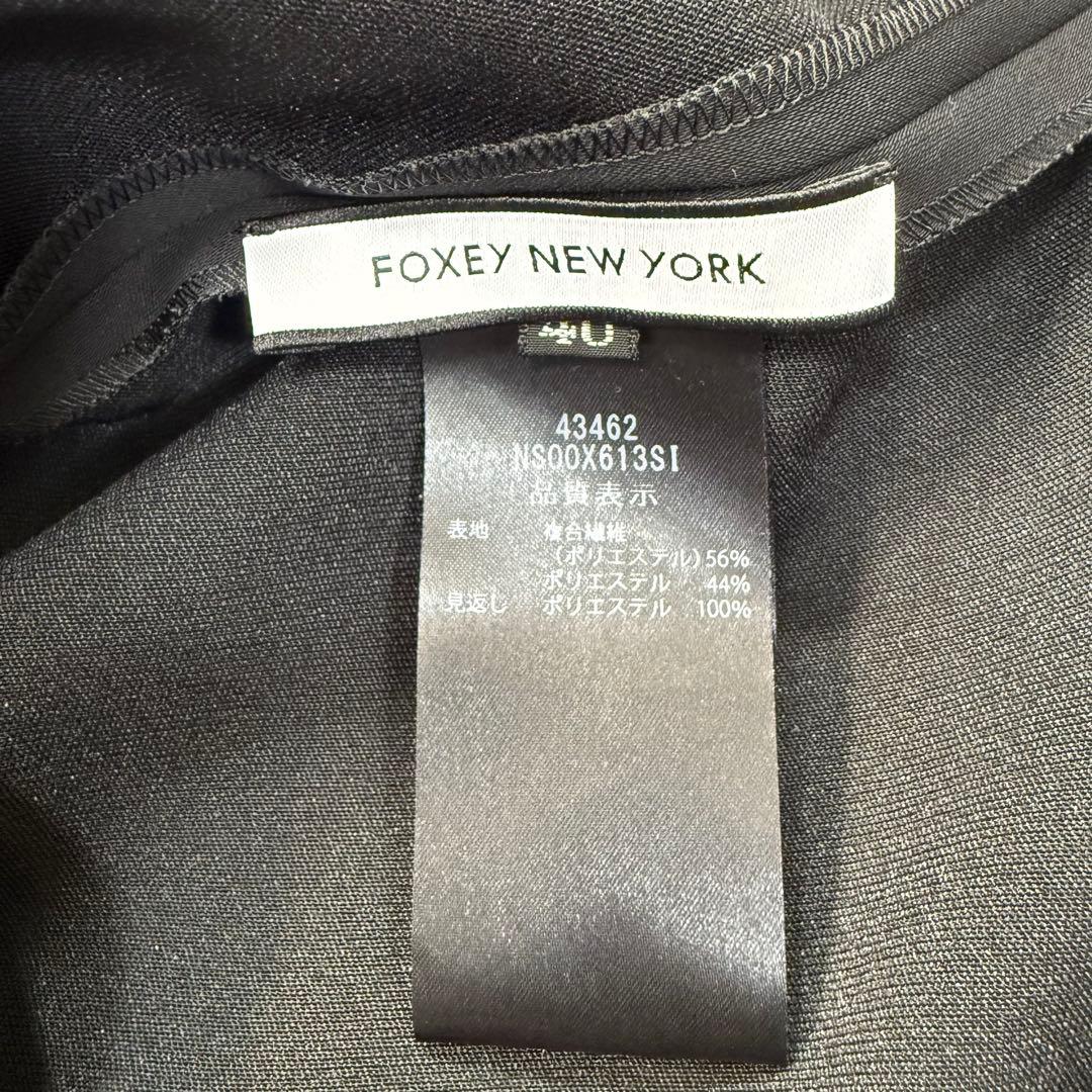 未使用級✨'23年 フォクシー 8万 ボウタイワンピース ジャンヌドレス 黒