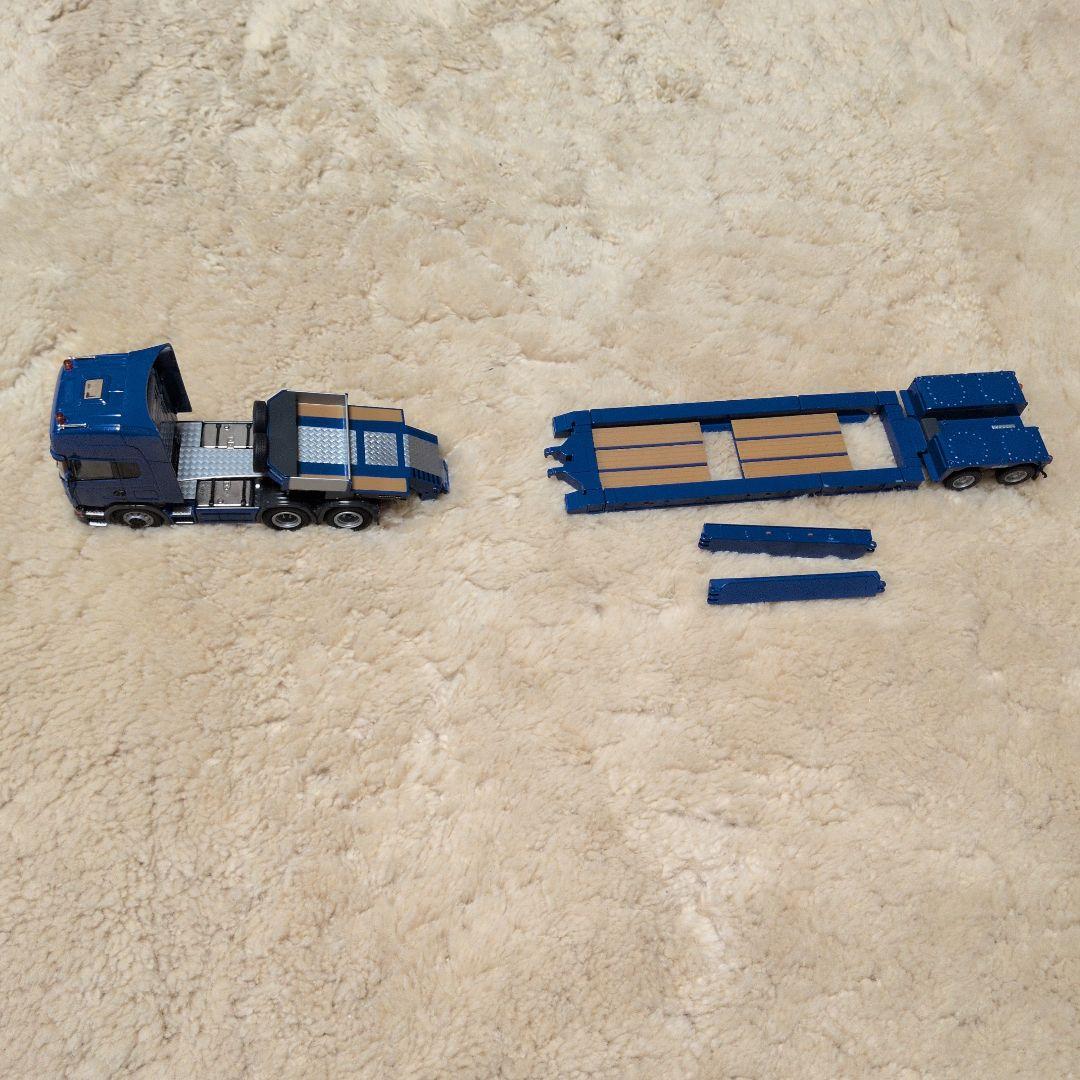 青 トレーラー ミニカー 6ホイール