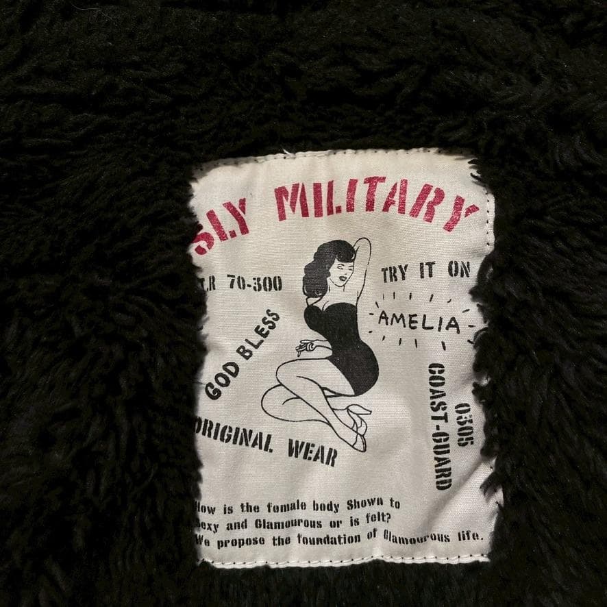 【希少00s】SLY　y2k N-3B グランジ ショートモッズコート 黒