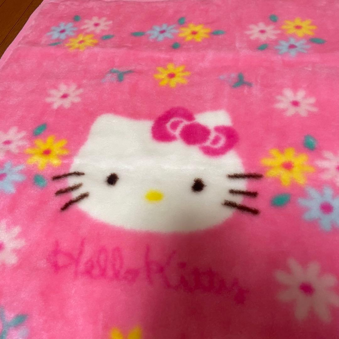 ハローキティ ブランケット 毛布 レトロ 1998 お花 カオハナ 分厚
