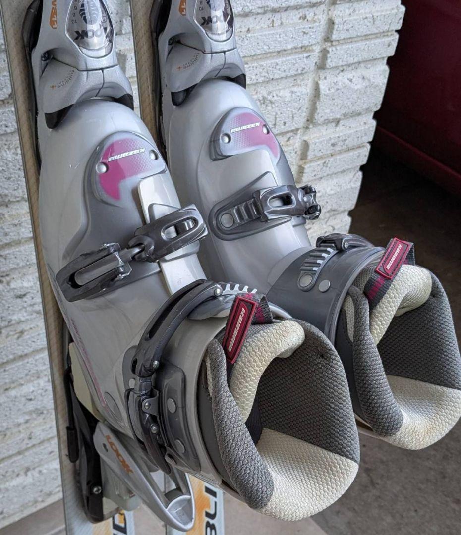 KAZAMA カービングスキー3点セット140cm レディース