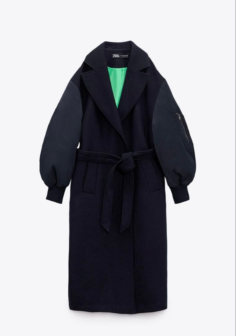 最終価格　新品✨完売品ZARA マッチングボンバーロングコート