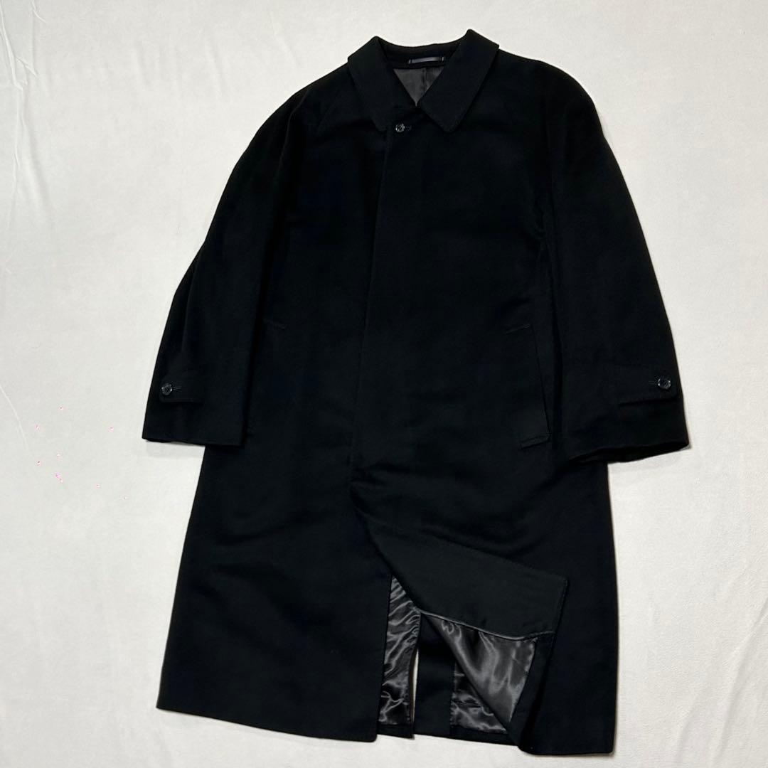 90s イギリス製 カシミヤ100% ラグラン バルマカーンコート ステンカラー