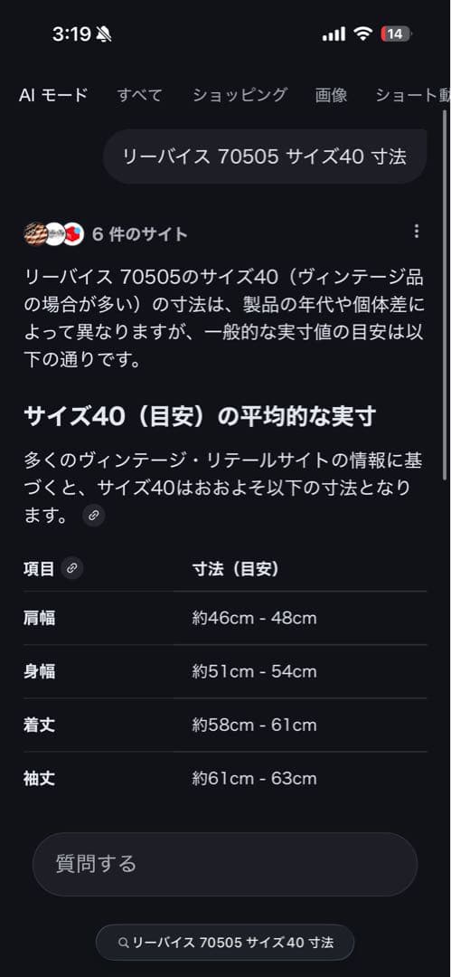 levi's big E 70505 60年代　60's デニムジャケット40