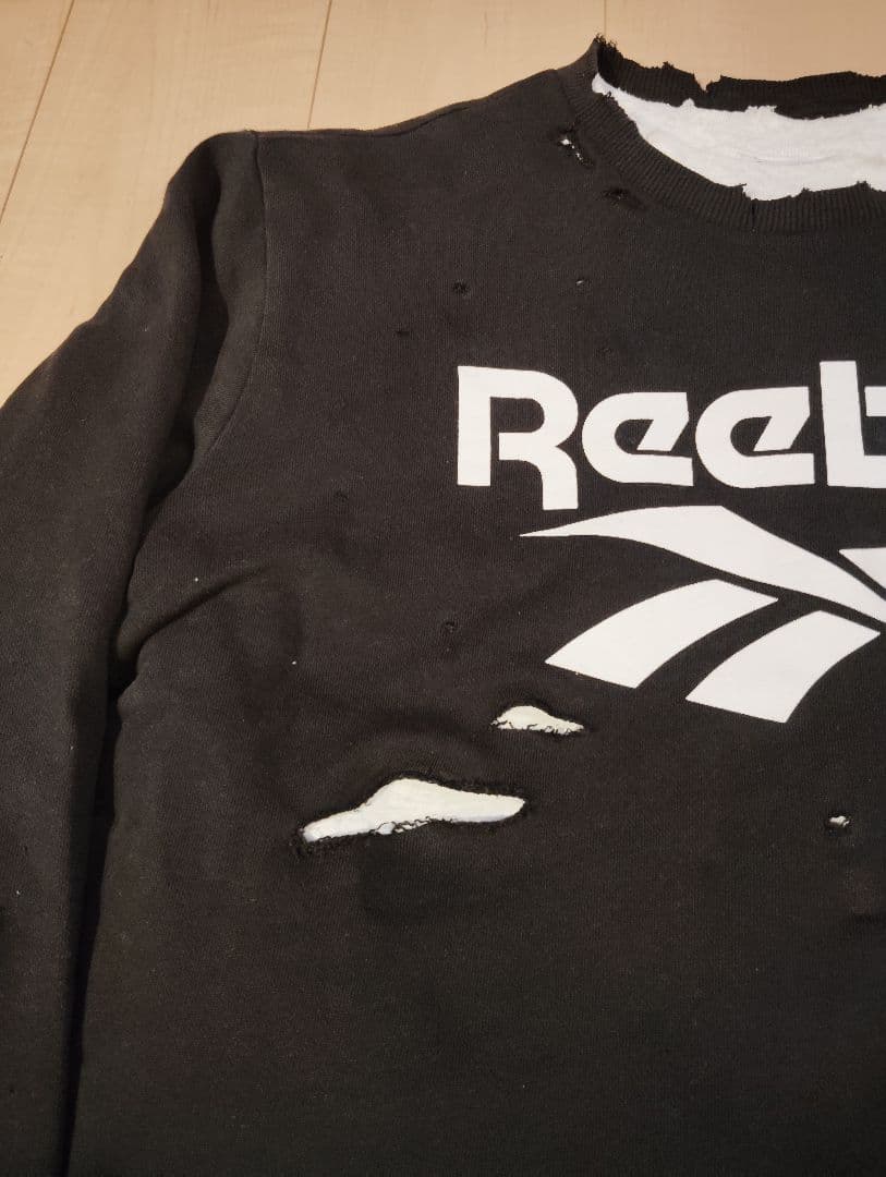 Reebok ダメージスウェット L ブラック 松村北斗 常田大希 - メルカリ