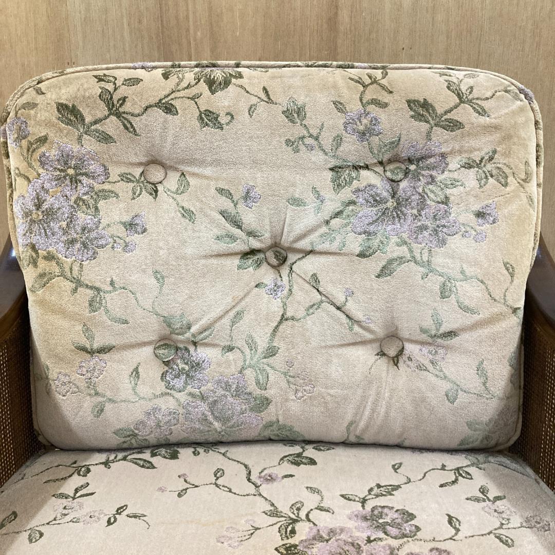 カリモク】オールドコロニアル アームチェア1人掛けソファ 椅子 ①