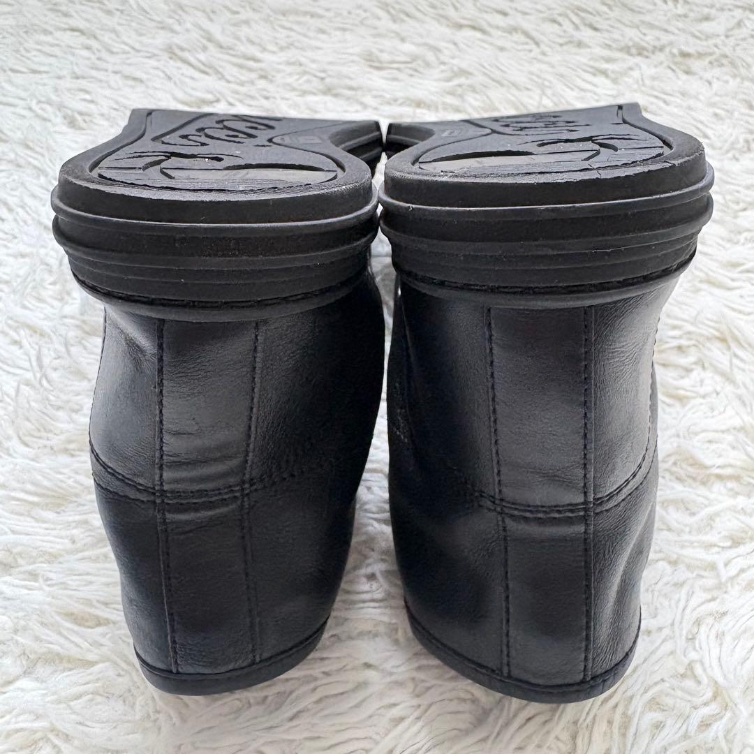 美品　GUCCI 423299 ロゴプレート23cm ハイカットスニーカー 黒