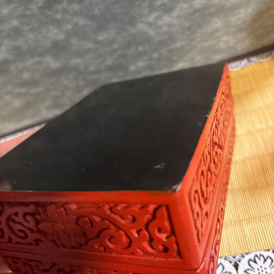 希少 古美術 七宝 堆朱 小物入れ