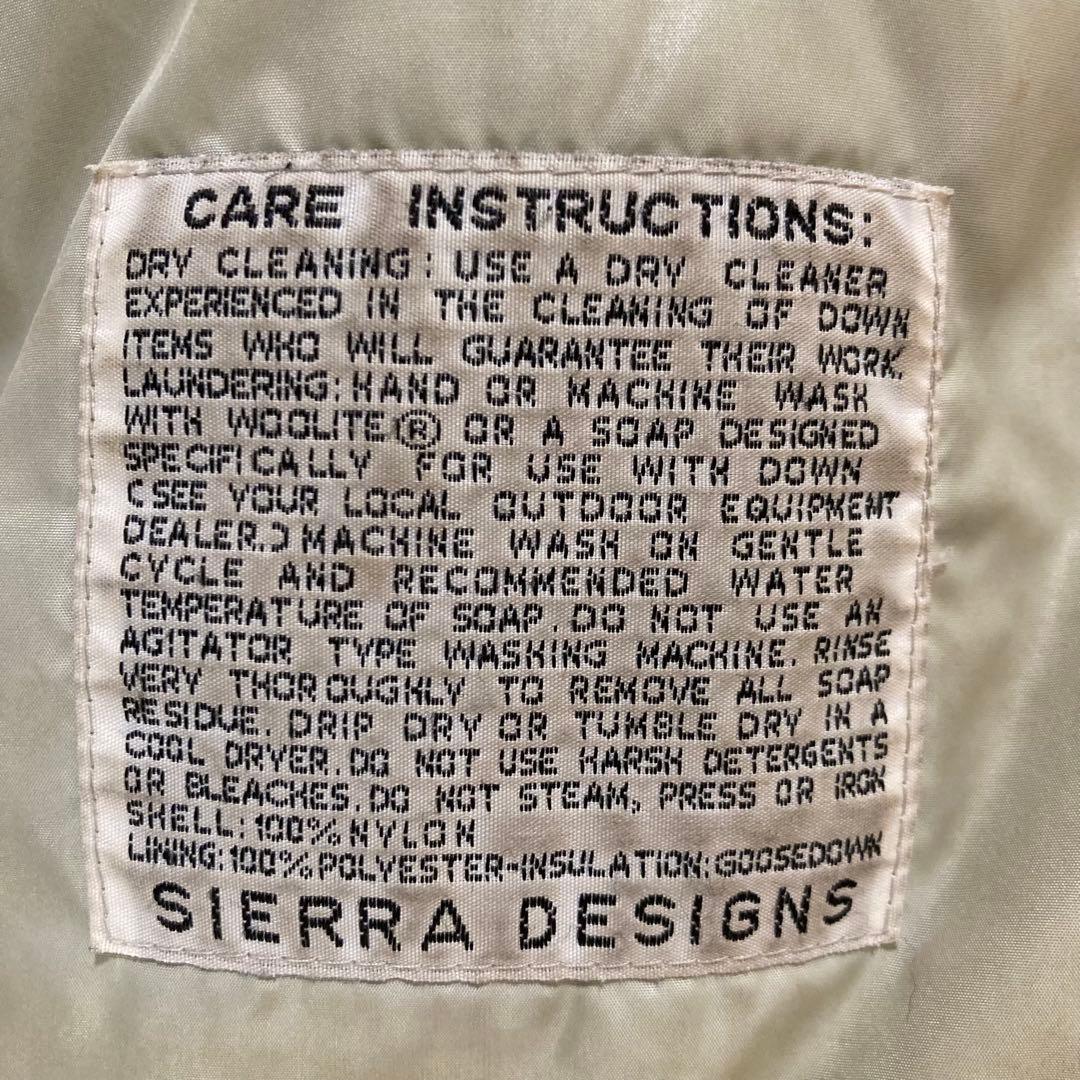 稀美品 SIERRA DESIGNS ダウンジャケット 90s USA製 M