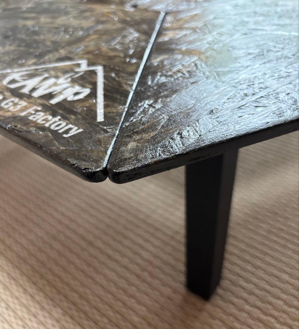 ヘキサテーブル65センターテーブル付きスケルトンブラック塗装 FHC65sb