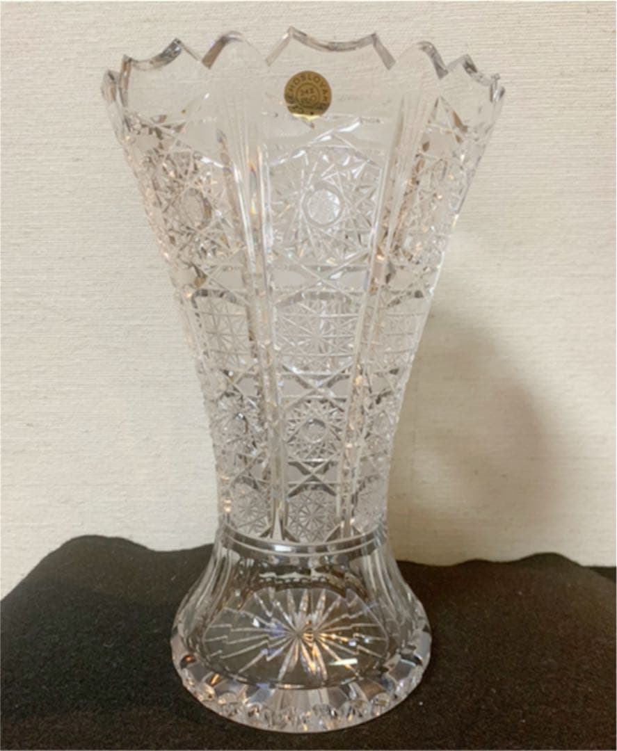 ボヘミアクリスタル 花瓶 大 2024 M*A様 ボヘミアンクリスタルの大型