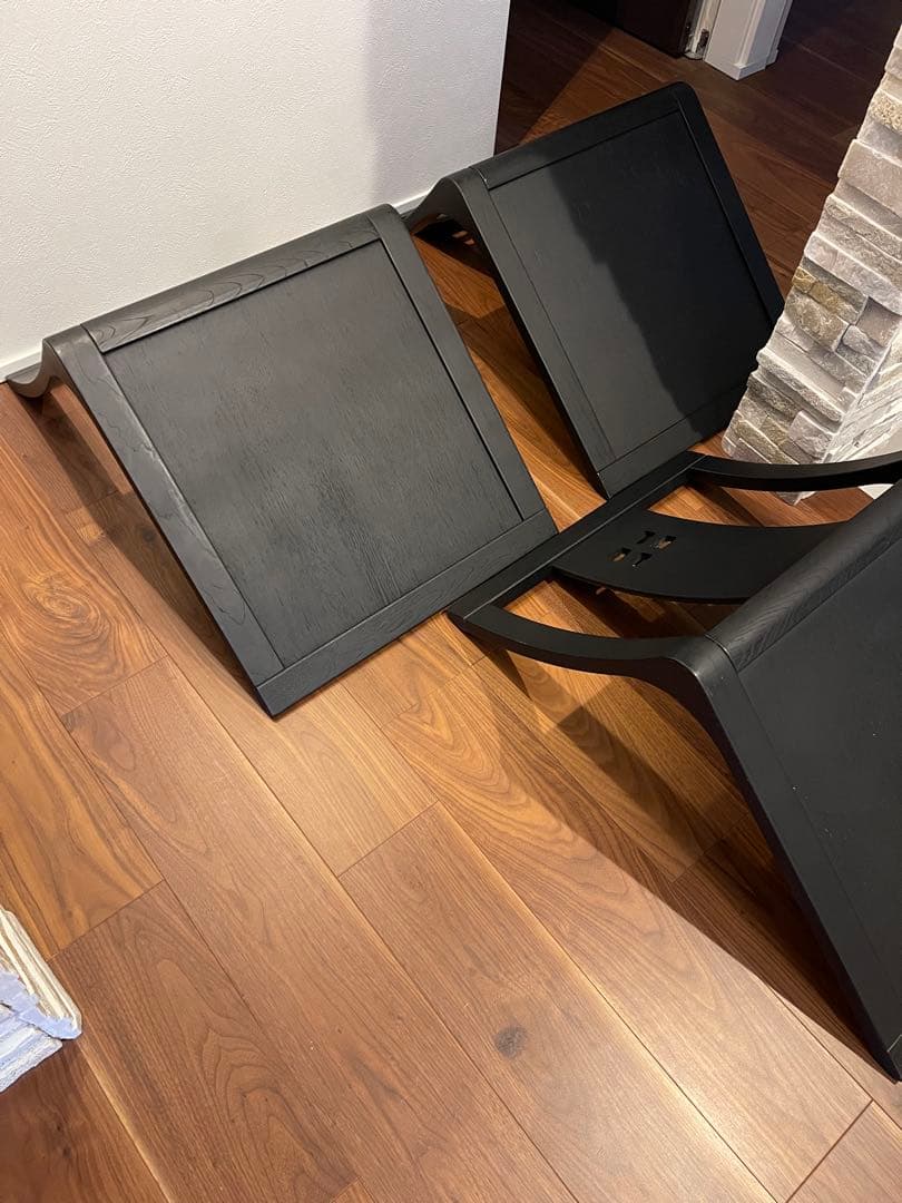 hikari 光製作所 木製座椅子 黒和モダン 旅館 和室 三脚セット