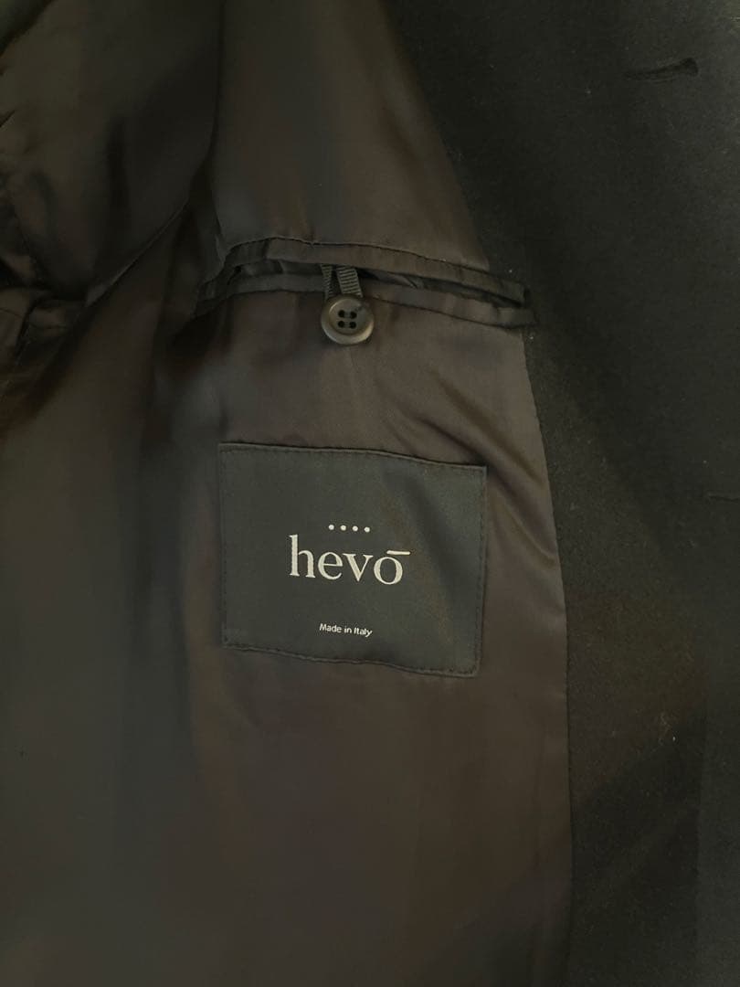新品 Hevo ステンカラーコート ブラック