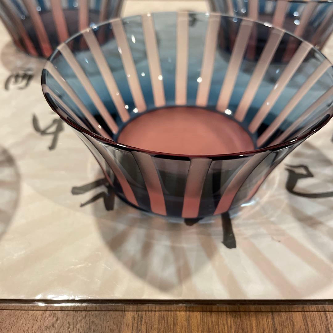 切子向付5客 堀口ガラス