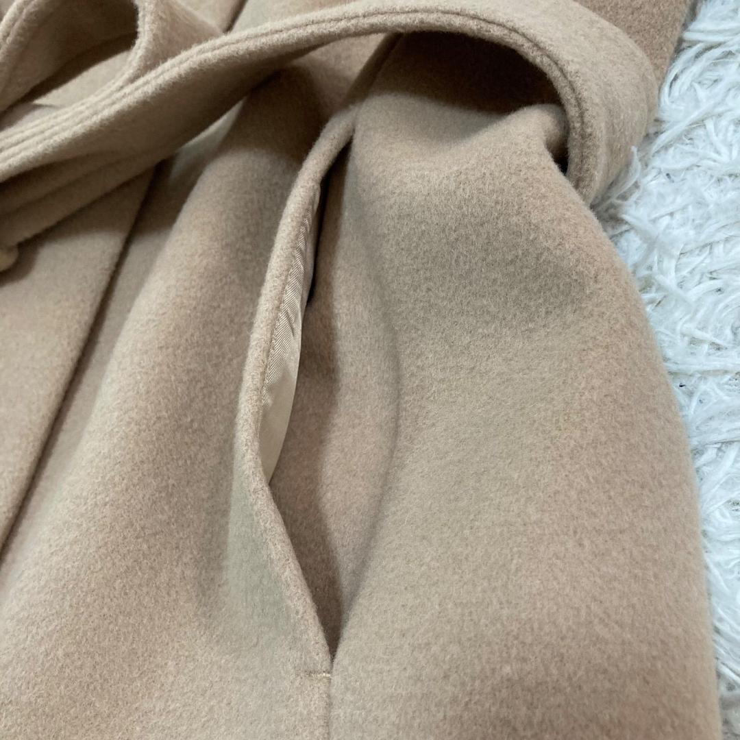 16599✨モラビト 40 L アンゴラ混 ベルテッドコート ロングコート