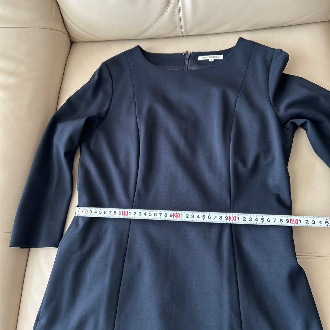23区 セレモニー　ワンピース＆ジャケット　紺40 卒業式　入学式　面接に