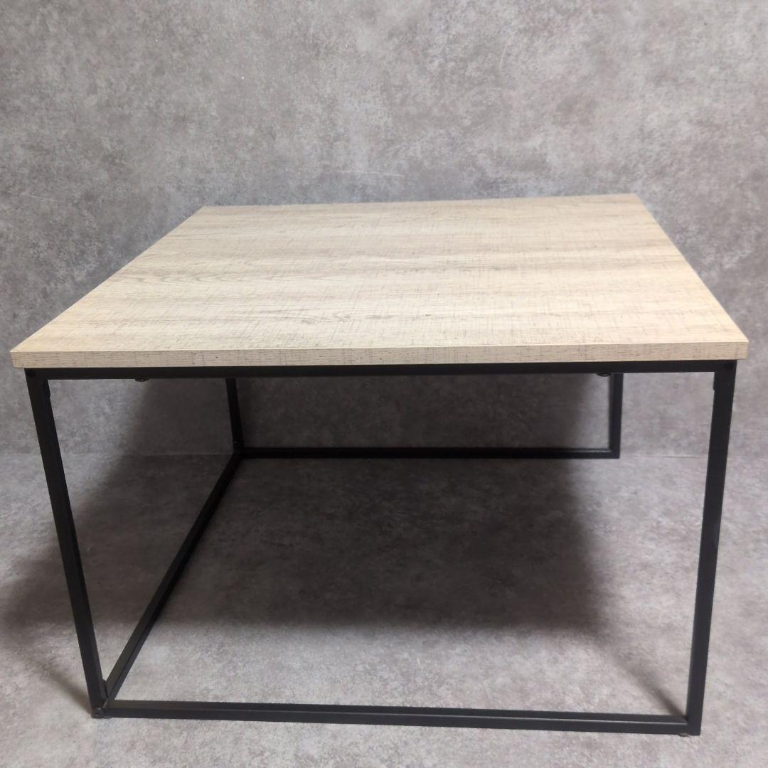 LOWYA ローテーブル ヒートレ グレーオーク/ブラック