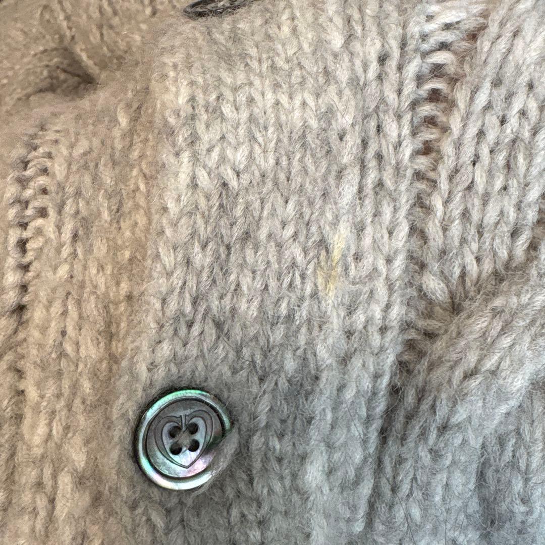 クルチアーニ】イタリア製 アルパカ ケーブルカーディガン ショール