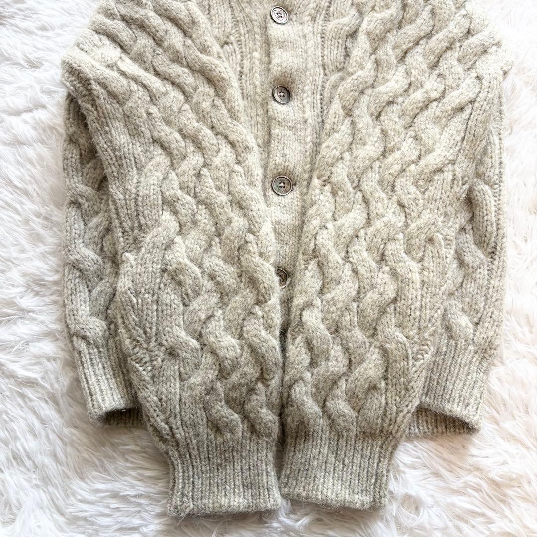 クルチアーニ】イタリア製 アルパカ ケーブルカーディガン ショール