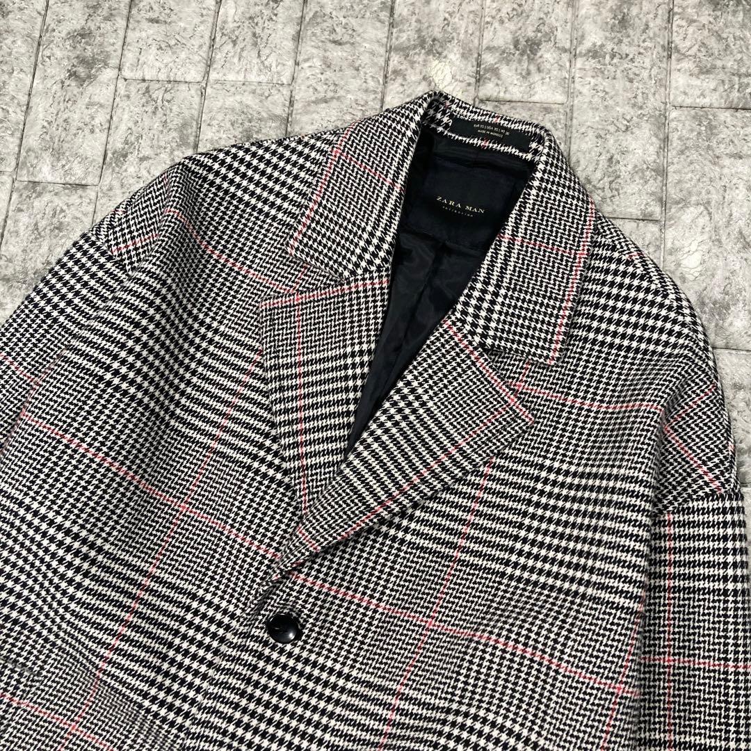 極美品】ZARA MAN コレクション チェスターコート グレンチェック