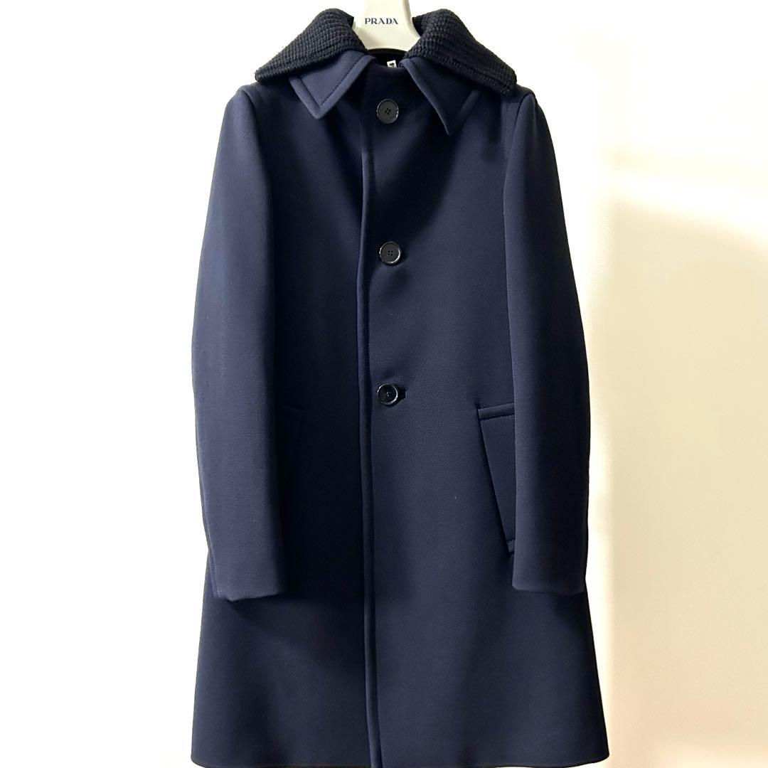 PRADA プラダ コート サイズ46（S〜M） ネイビー イタリア製