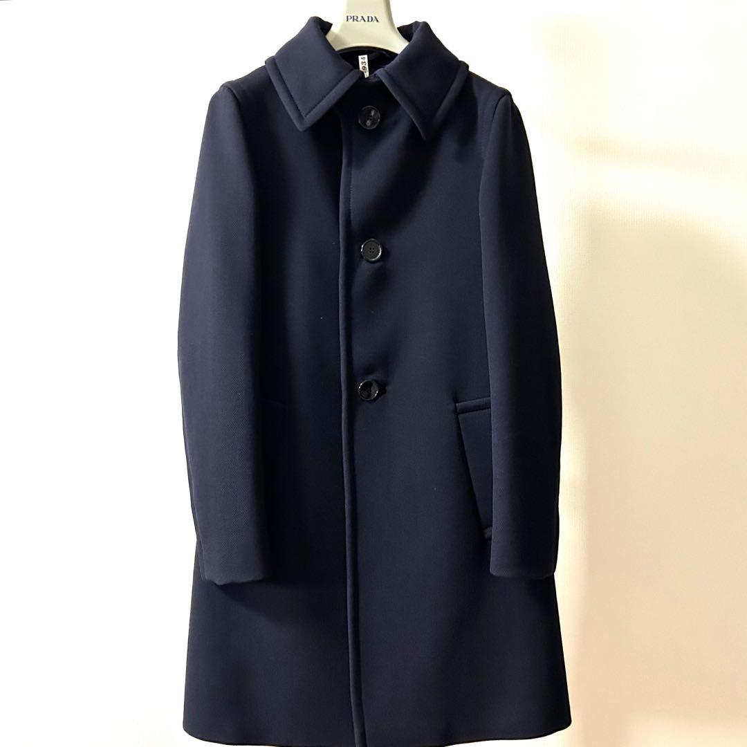 PRADA プラダ コート サイズ46（S〜M） ネイビー イタリア製