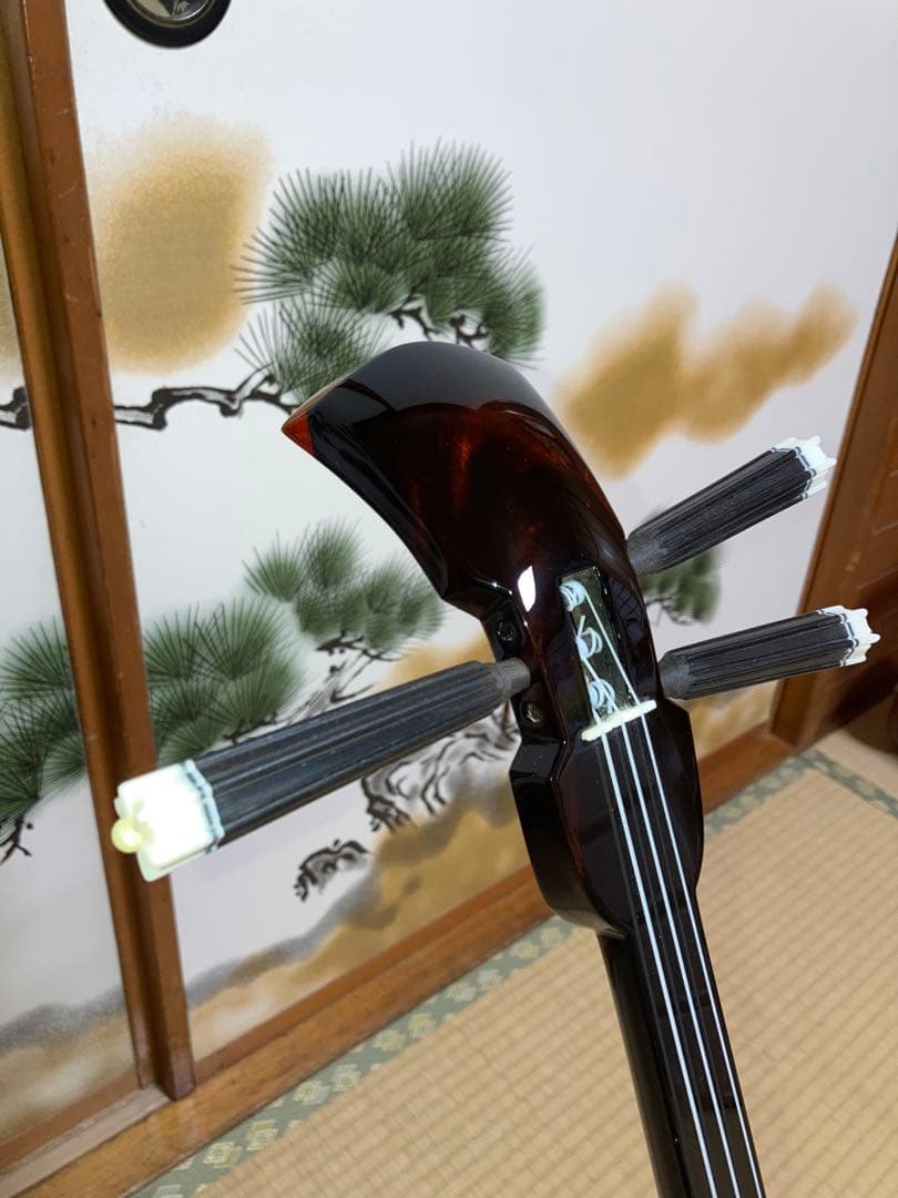 沖縄三線　八重山クルチ　本蛇皮一枚張り！