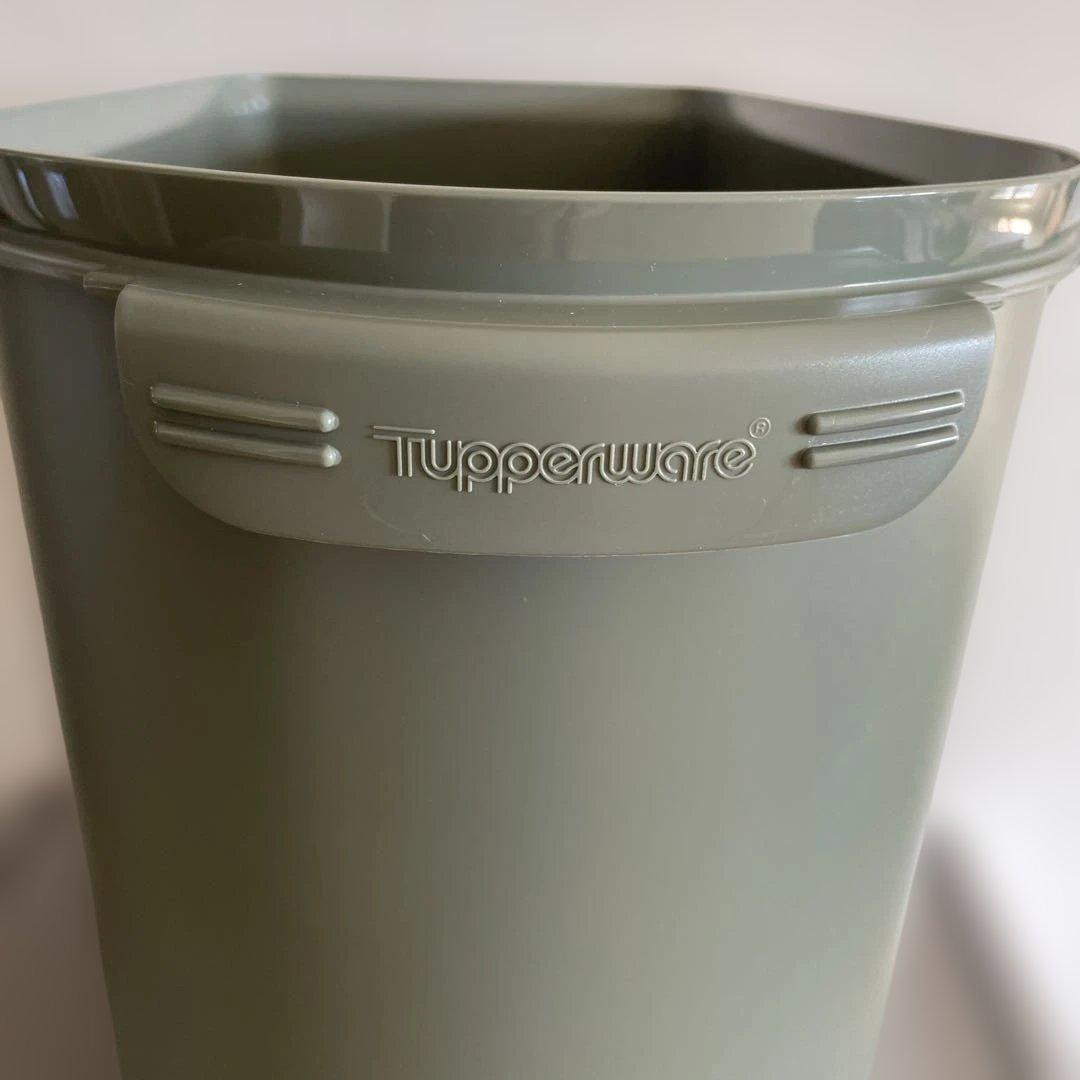 Tupperware キッチンキーパー　米びつ グレー 楕円形