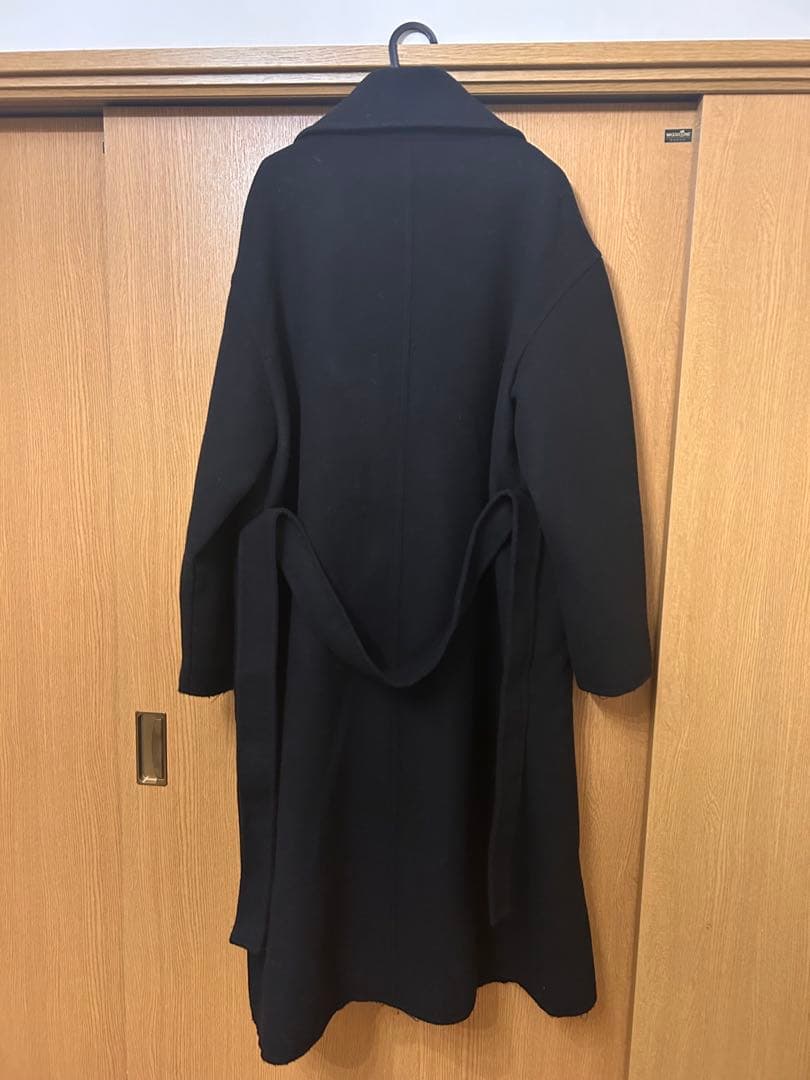 【新品】TODAYFUL ウール　スタンドカラー　ロングコート　黒