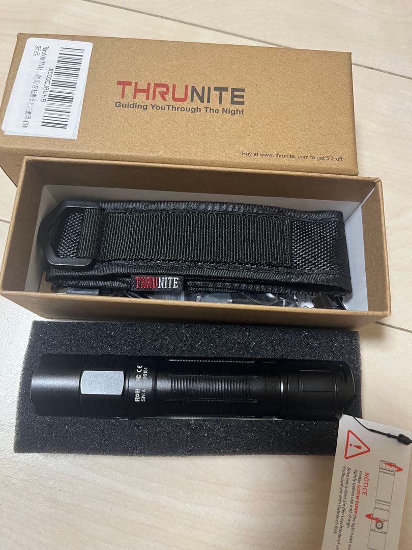 THRUNITE TN12 pro 懐中電灯 ブラック 未使用 スルーナイト