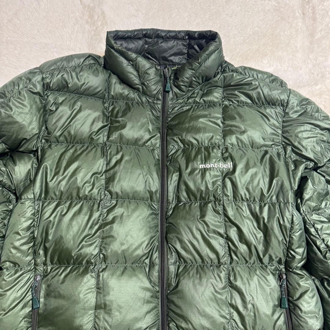 美品モンベル800FPスペリオダウン ジャケットMen'sXL緑キルティング